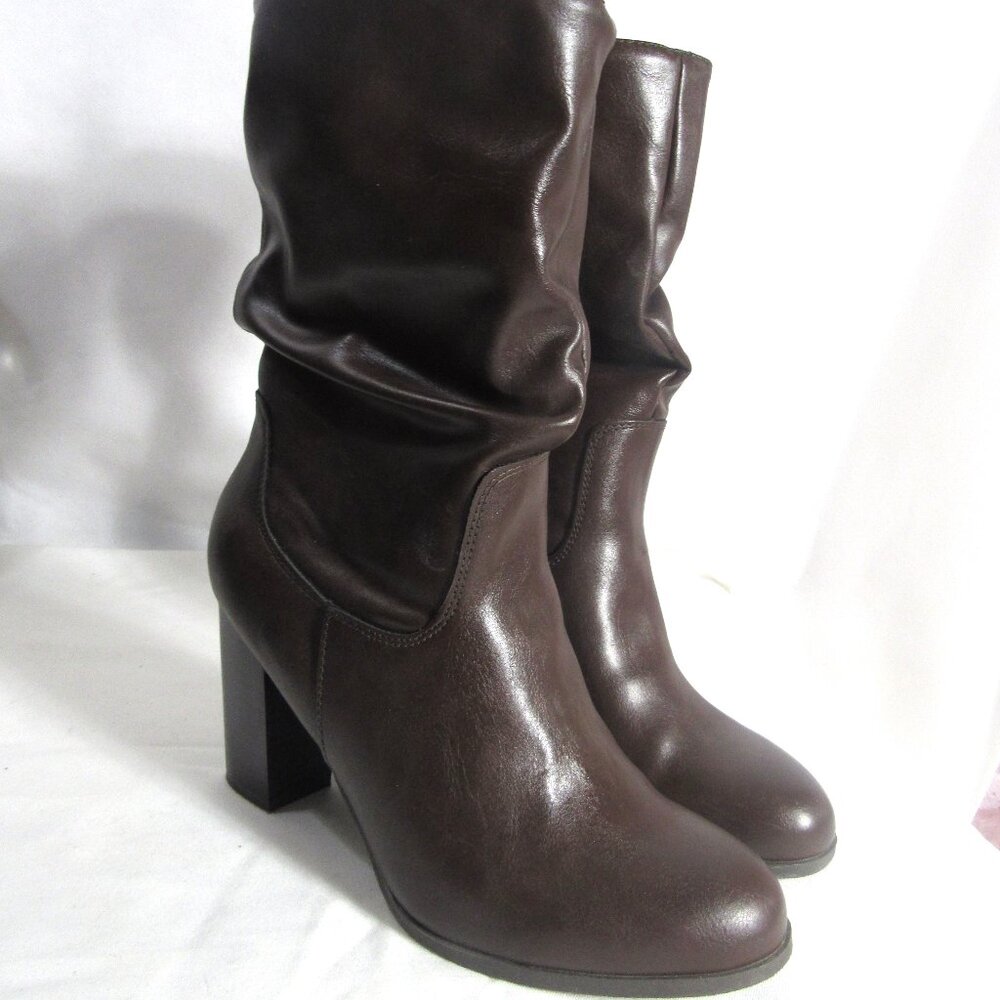 STYLE & CO MACY'S VEGAN LEATHER WOMEN'S BOOTS ALMOST NEW 8.5
